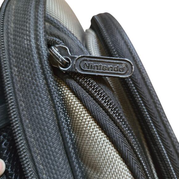 Nintendo Game Boy Advance SP Mini Backpack Carrying Case Travel Bag OEM Gray - Picture 10 of 12